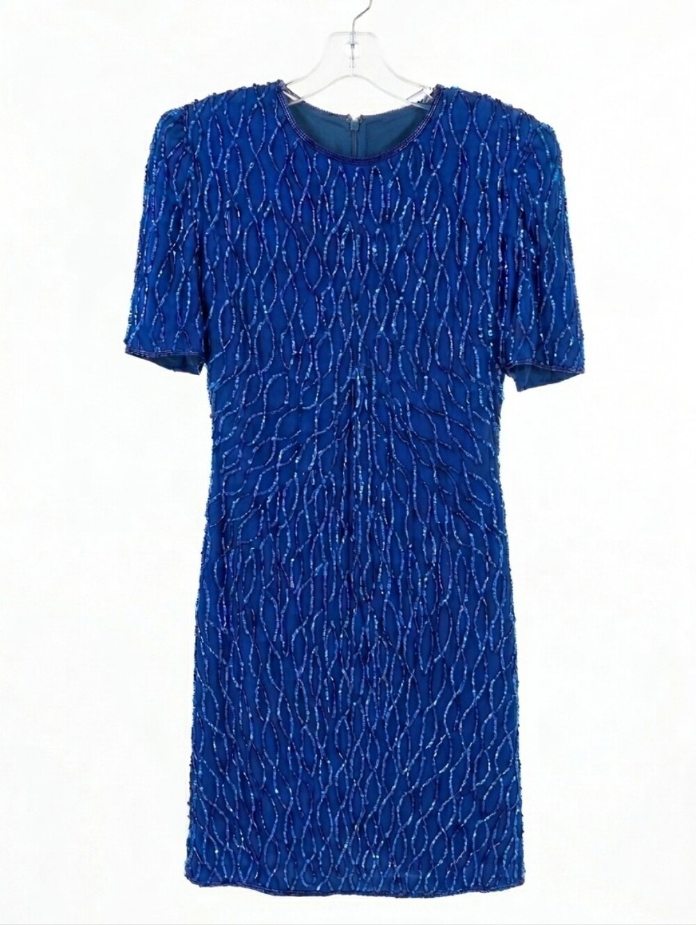 Laurence Kazar Beaded Cocktail Dress Size Small